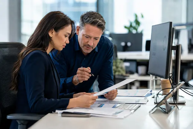Photorealistic business concept for NetSuite ERP: finance, inventory & operations together.