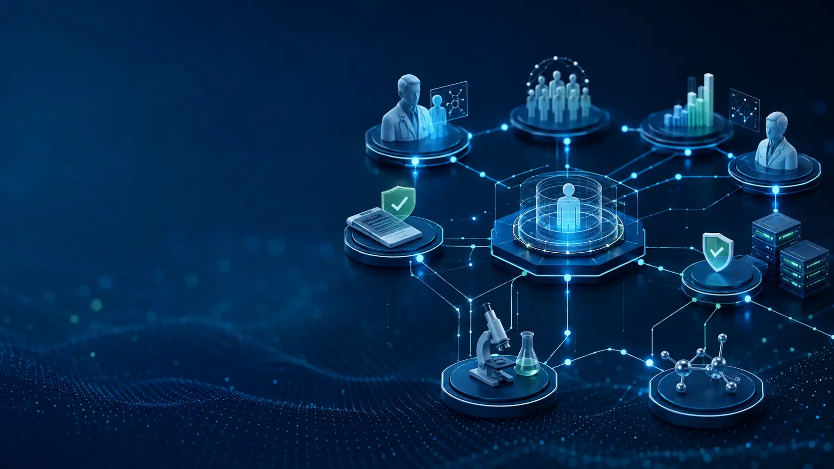 Original illustration of a connected Veeva business ecosystem